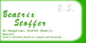 beatrix stoffer business card